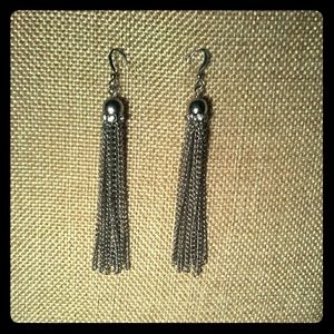 Silver chain tassel earnings